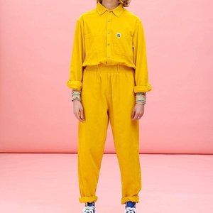Lucy and Yak Boilersuit / Coveralls - UK size Small - Old Gold